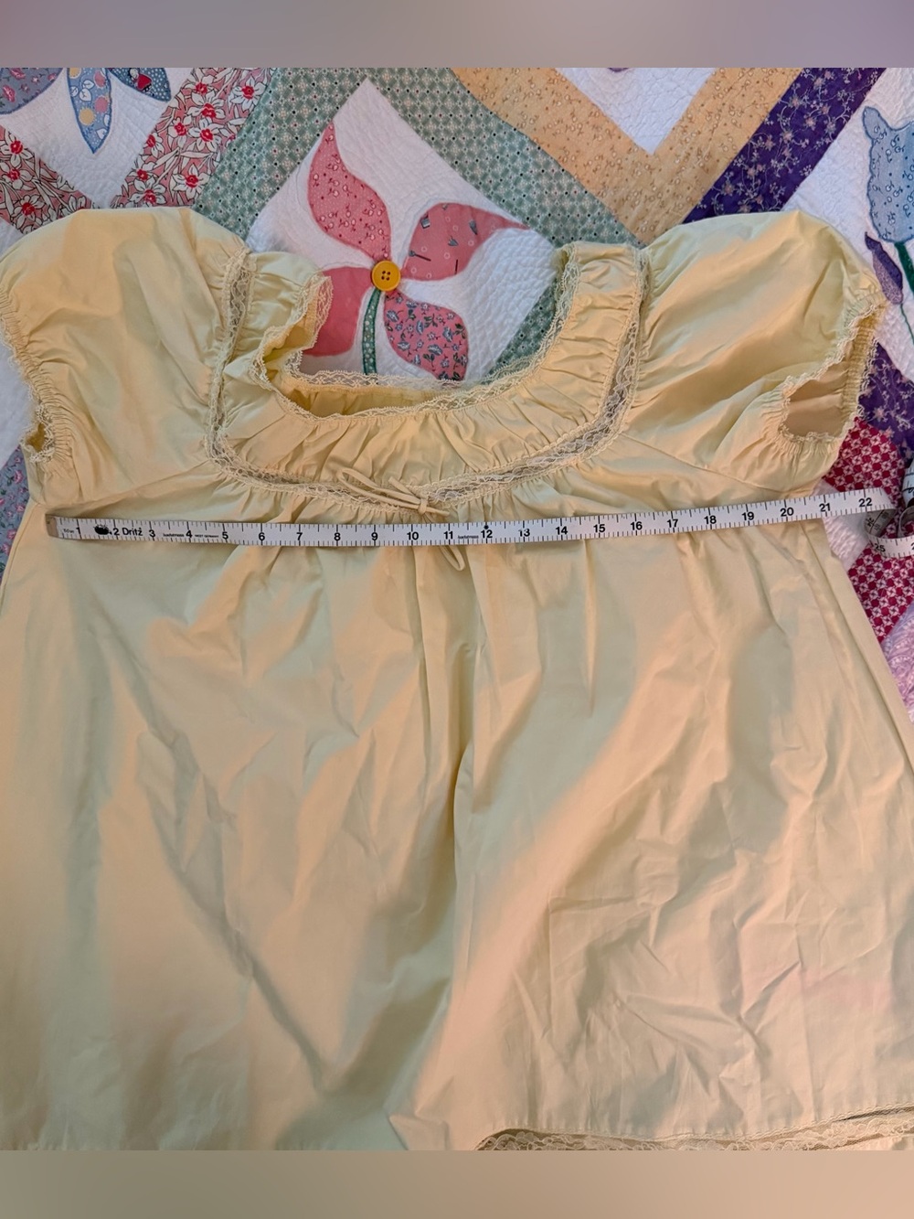NWT CIDER Baby Doll Dress in Butter Yellow Sz M 100% Cotton - Picture 14 of 14